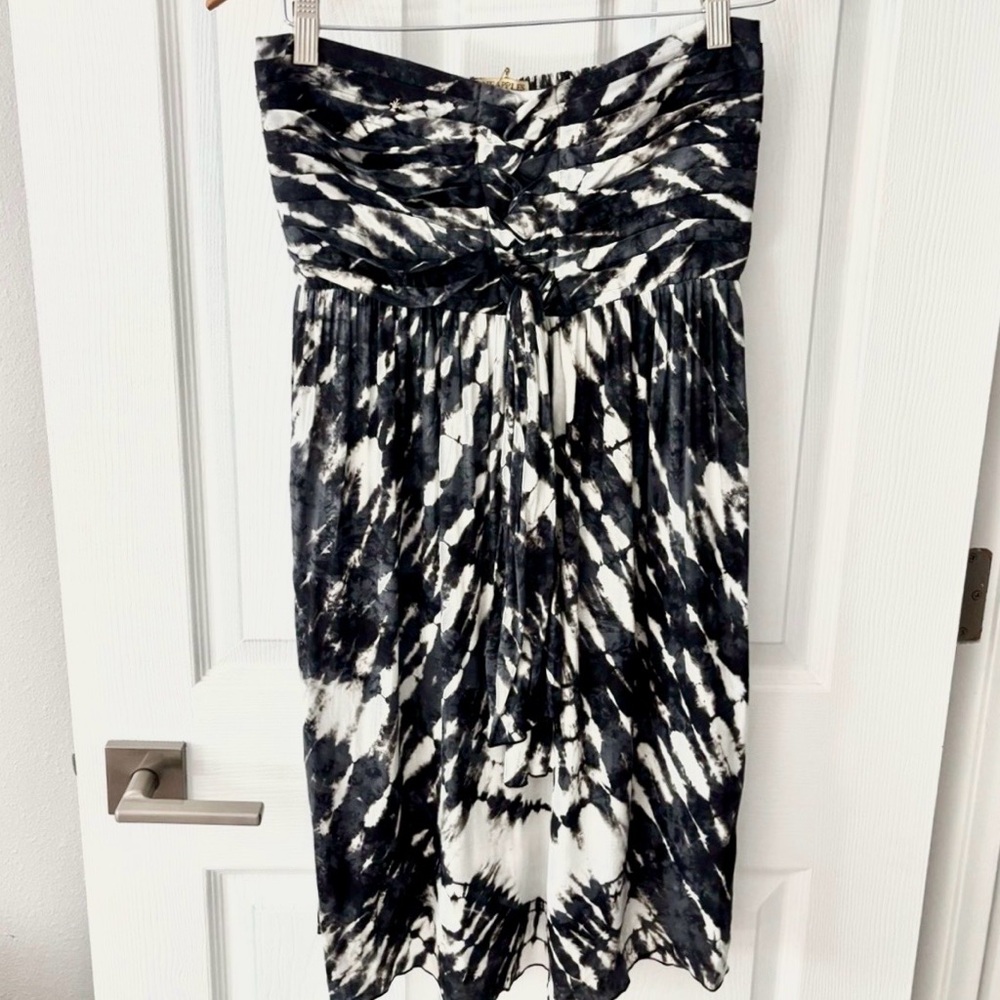 Pineapples‎ Black and White Tie dye Strapless Dress size large
